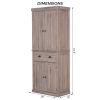 Farmhouse 6ft  Kitchen / Bathroom Storage Pantry Drawer Cabinet Wood Grain