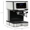 Home Kitchen Coffee Latte Cappuccino Espresso Machine with Milk Frother Wand