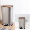 Set of 2 Stainless Steel Gold Bronze Copper Top Step On Trash Can