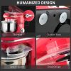 Red Stainless Steel Tilt 600W Electric Kitchen Food Dough Mixer w/ 6 Quart Bowl