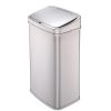 Silver 13-Gallon Stainless Steel Kitchen Trash Can with Motion Sensor Lid