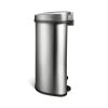 Dual Stainless Steel 18-Gallon Trash Can Recycle Bin with Motion Sensor Lid