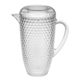 Leading Ware 2.5 Quarts Water Pitcher with Lid, Diamond Cut Unbreakable Plastic Pitcher, Drink Pitcher, Juice Pitcher with Spout BPA Free