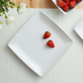 Better Homes & Gardens Loden Porcelain Square-Shaped Dinner Plate, White