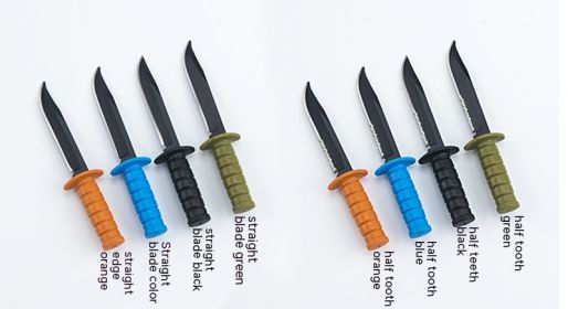Mini Knife Necklace Knife Outdoor Camping Self-defense Survival Tool (Option: Straight Blade Orange-102)