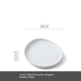 Nordic Style Creative Restaurant Ceramic Plate (Option: 7 Inches)