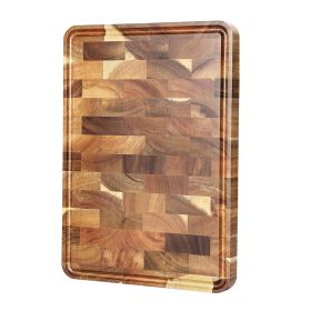 Acacia Mangium Chopping Board Household Thick Cutting Board (Option: Dark Brown-35x25x26cm)