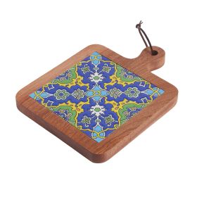 Solid Wood Vintage Tile Placemat Heat Proof Creative Anti-scald Casserole Mat Large Pot Coaster (Option: Icing On The Cake)