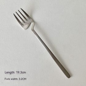 Creative Knife Fork And Spoon Alloy Good Looking Simple Tableware (Option: Dinner Fork)