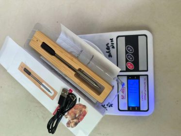 Wireless Bluetooth Barbecue Kitchen Food Thermometer (Option: Bamboo Single Needle)