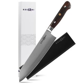 Kegani Kiritsuke Knife - 8-Inch Professional Japanese Chef Knife, Japanese VG-10 Ultra-Sharp Kitchen Knives, 9 Layer Clad Steel - Ergonomic Handle (Option: Kiritsuke Knife)