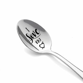 Valentine's Day Gift Stainless Steel Long Handle Soup Spoon (Option: XK8)