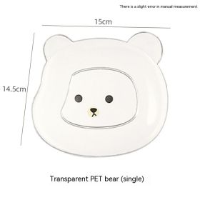 Thickened Bear Bone Dish Creative Drop-resistant Small Plate (Option: Transparent Bear)