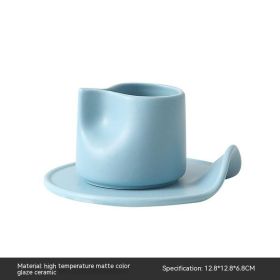 Creative Simple Nordic Style Macaron Color Ceramic Cup (Option: Macaron Cup Blue)