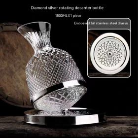 Light Luxury Good-looking Glass Gyro Wine Decanter Household High-end (Option: Silver Wine Decanter)