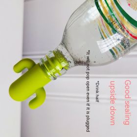 Silicone Red Wine Stopper Cactus Sealed Bottle Stopper Creative (Color: Green)