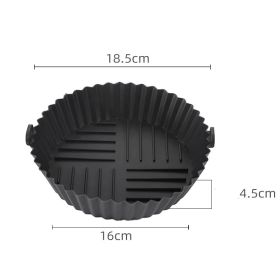 Edible Silicon Round Air Fryer Tray (Option: Black-S)