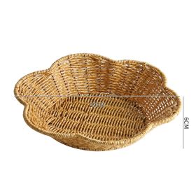 Rattan-like Flower Large Household Dried Fruit Candy Tray Light Luxury Snack Basket (size: large)