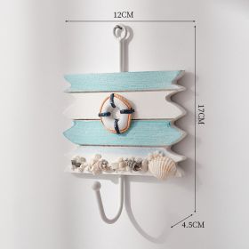 Ocean Style Home Ornament Hat-and-coat Hook Creative (Option: Set Of Four Life Buoy Hooks-18 Ã— 11cm)