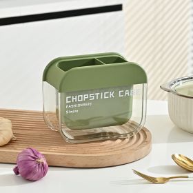 High Aesthetic Chopsticks Drain Storage Rack (Option: Army Green)