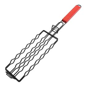 Removable Hot Dog Grill Wooden Handle (Option: 485X90MM)
