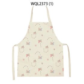 Anti-fouling Cartoon Apron Kitchen Printing Sleeveless Blouse (Option: WQL2373 1-47 38cm)