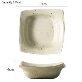 Original Jingdezhen Ceramics Clay Square Dish (Option: Square Dish)
