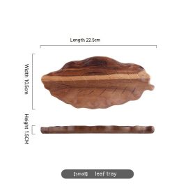 Pallet Wooden Chinese Tea Restaurant Baking Solid Wood Leaf Tray (Option: S)
