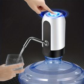Automatic Electric Water Dispenser Pump; USB Charging Water Bottl Pump; Automatic (Color: White)