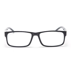 Middle-aged and elderly Comfortable Square Stylish High Definition Reading Glasses (number of degrees: 350, Color: black)