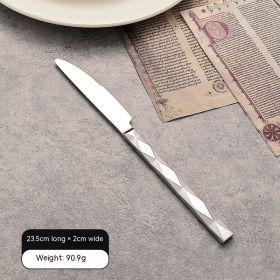 Featured Square Handle Knife, Fork And Spoon Hotel Restaurant Home (Option: Knife)